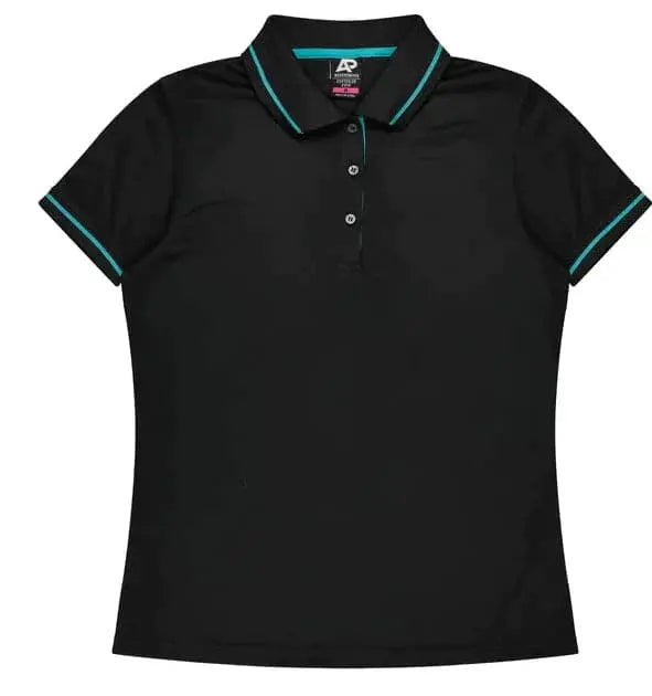 Aussie Pacific Cottesloe Lady Polo Shirt 2319 Aussie Pacific BLACK/TEAL 6